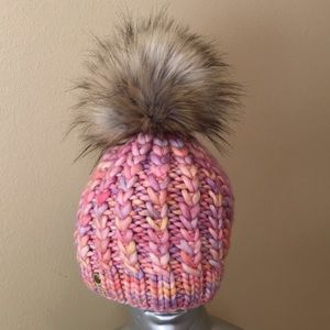 Hand knit Merino Wool Beanie Hat